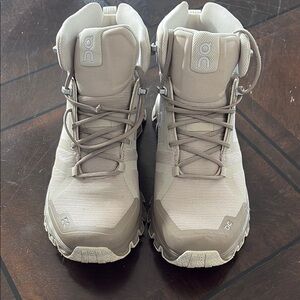 On Waterproof Hicking High-Top Sneakers in Tan